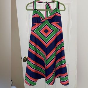 Trina Turk Multicolor Geometric Midi Dress